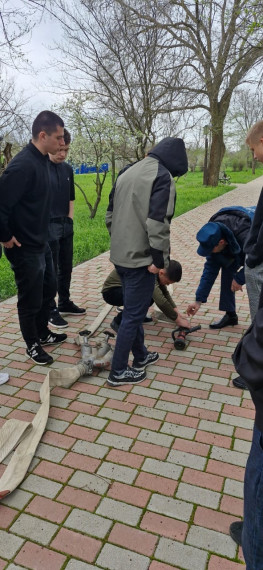 Учебная тревога!Практика с пожарной частью Николина Балка..